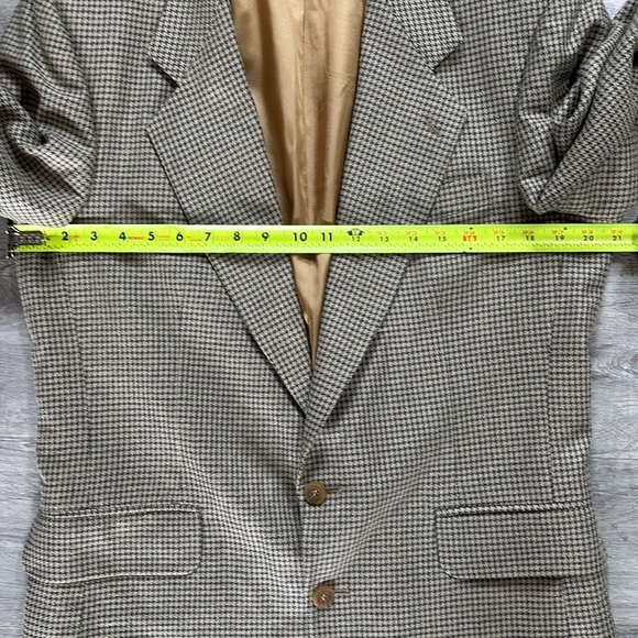 LANA MODA MENS LUXURY BLAZER 39R Houndstooth fine Italian woven fabric - Picture 3 of 8